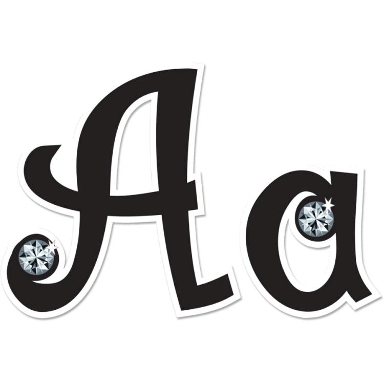 0712246051745 Black Bling Letters With Jewels