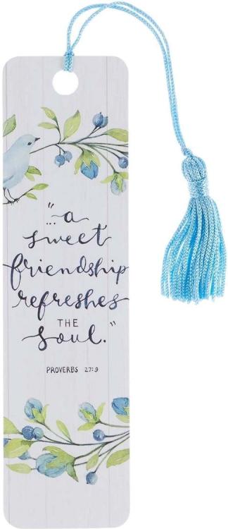 1220000134553 Sweet Friendship Bookmark with Tassel - Proverbs 27:9