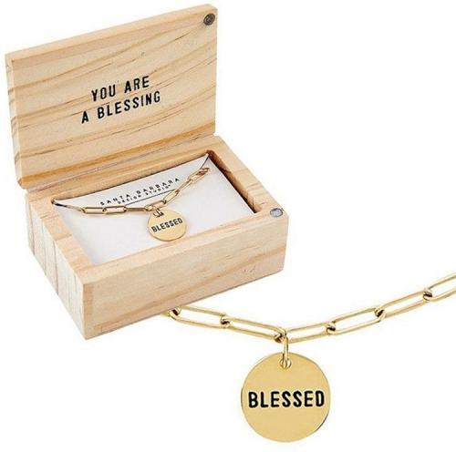 195002357563 Blessed Link Chain In Wooden Box