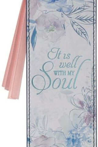 6006937151291 Faux Leather Bookmark: It Is Well With My Soul Hymn