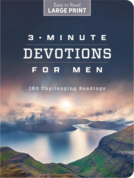 9798891511149 3 Minute Devotions For Men Large Print (Large Type)