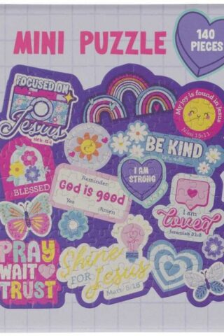 6006937170728 140 Piece Inspirational Scripture Boxed Mini Jigsaw Puzzle for Girls: Motivation