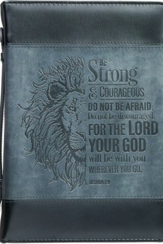 1220000137325 Men's Classic Bible Cover Be Strong and Courageous Lion Joshua 1:9