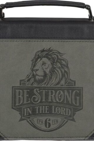 1220000326347 Classic Premium Vegan Leather Inspirational Bible Cover for Men & Women: Be Stro