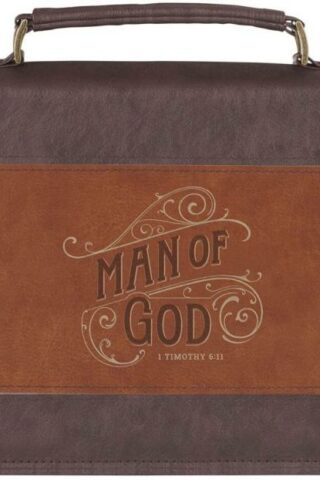 1220000326361 Classic Premium Vegan Leather Inspirational Bible Cover for Men: Man of God Enco