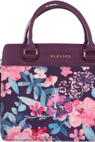 6006937142749 Blessed Purse Style Bible Cover for Women Black Faux Leather
