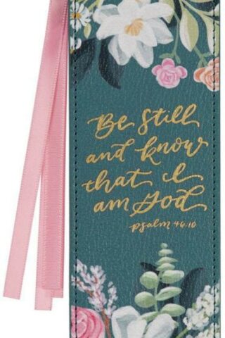 1220000328099 Premium Vegan Leather Inspirational Scripture Bookmark for Women: Be Still & Kno