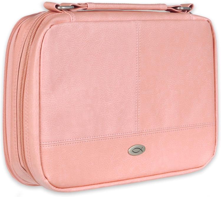 1220000721494 Inspirational Vegan Leather Two-fold Organizer Bible Cover for Women