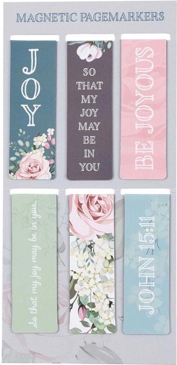 1220000134348 Set of 6 That Joy May Be in You - John 15:11 Inspirational Magnetic Bible Verse