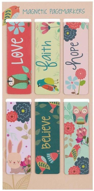 1220000137233 Set of 6 Faith Encouragements Faith Hope Love Believe Vintage Retro Birds/Floral