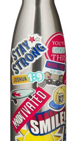 1220000324237 Stainless Steel Double Wall Vacuum Sealed Insulated Water Bottle for Kids: Stay