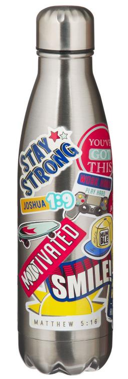 1220000324237 Stainless Steel Double Wall Vacuum Sealed Insulated Water Bottle for Kids: Stay