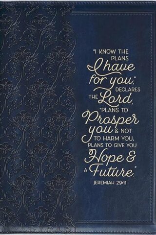 1220000325913 I Know The Plans Faux Leather Zippered Executive Padfolio Jeremiah 29:11