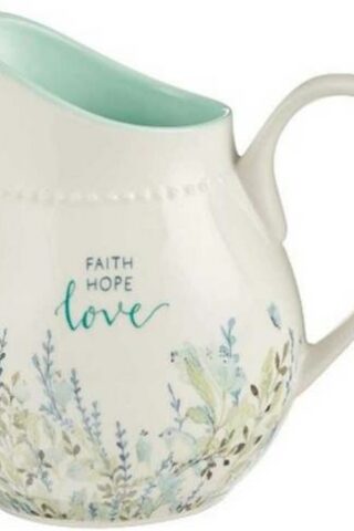 1220000370661 With Love Inspirational Faith Hope Love Ceramic Pitcher
