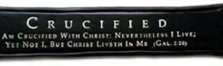166761662205 Leather Crucified With Christ (Bracelet/Wristband)