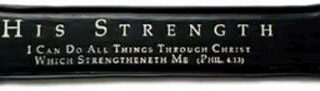 166761664131 Leather Christ My Strength (Bracelet/Wristband)