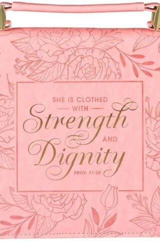 1220000322714 Premium Vegan Leather Fashion Floral Bible Cover for Women: Strength & Dignity -