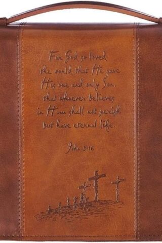 6006937109605 Gospel Two-tone Bible / Book Cover - John 3:16 (Large)